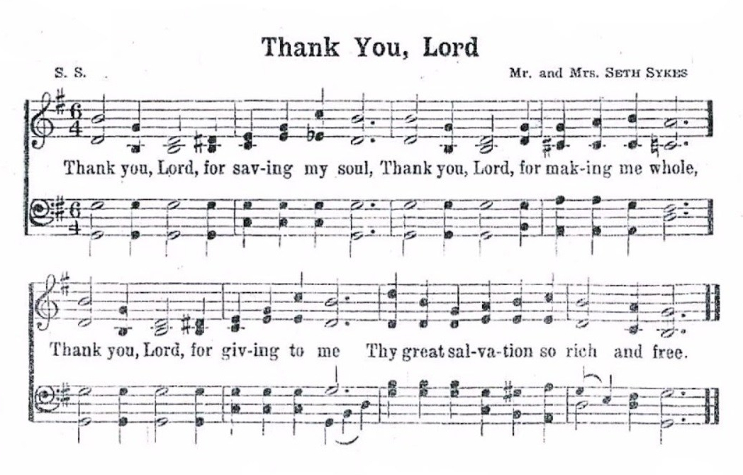 Music Sheet - Thank You Lord For Saving My Soul.